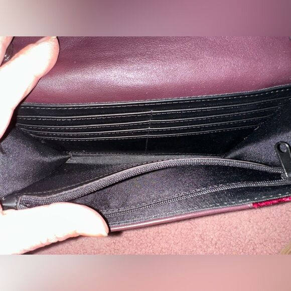 Nine West Velvet Crossbody Bag - Red Burgundy - Picture 5 of 5